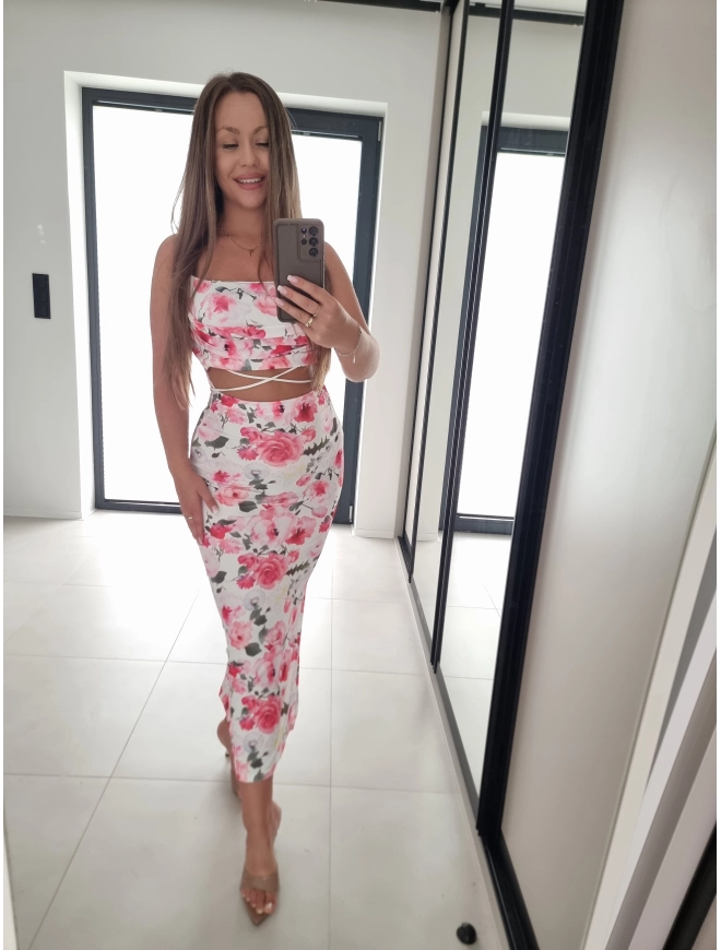 Sukienka ROA midi XS S M L kwiaty
