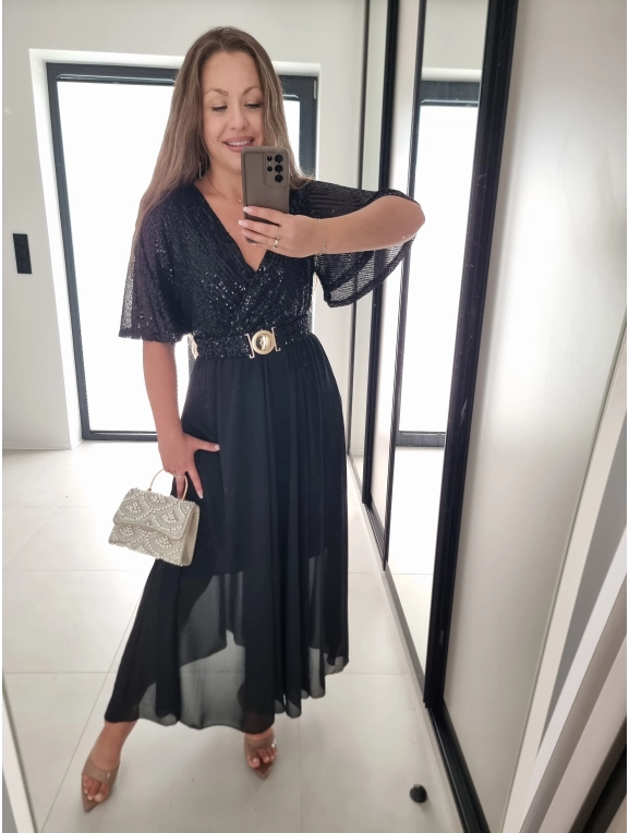 Sukienka SELENA MAXI czarna