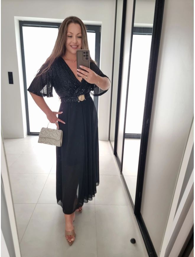 Sukienka SELENA MAXI czarna