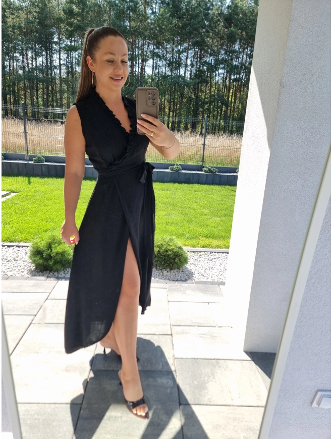 Sukienka ARIA black S M L XL szlafrok