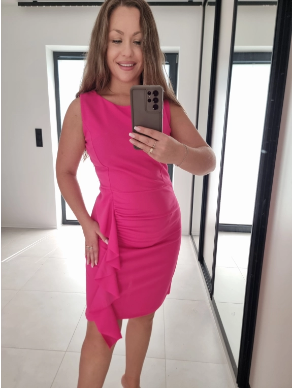 Sukienka PAULA malina elegancka