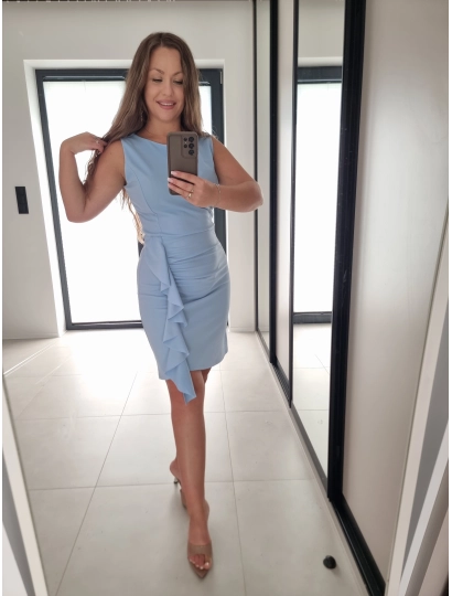 Sukienka PAULA błękit elegancka