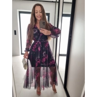 Sukienka TATIANA elegancka siateczkowa 07