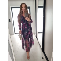 Sukienka TATIANA elegancka siateczkowa 07