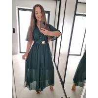 Sukienka SELENA MAXI butelkowa zielen