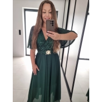 Sukienka SELENA MAXI butelkowa zielen