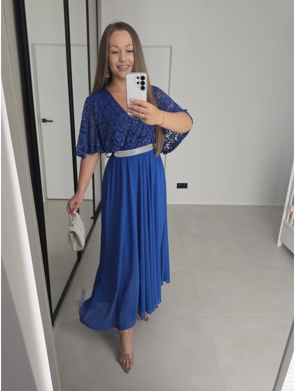 Sukienka ELISABETH M L XL XXL  koronka z paskiem