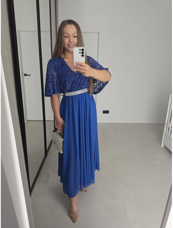 Sukienka ELISABETH M L XL XXL  koronka z paskiem