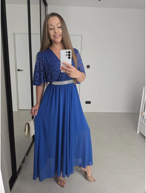 Sukienka ELISABETH M L XL XXL  koronka z paskiem