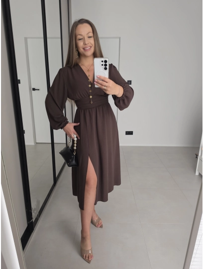 Sukienka ARIANA czekolada midi