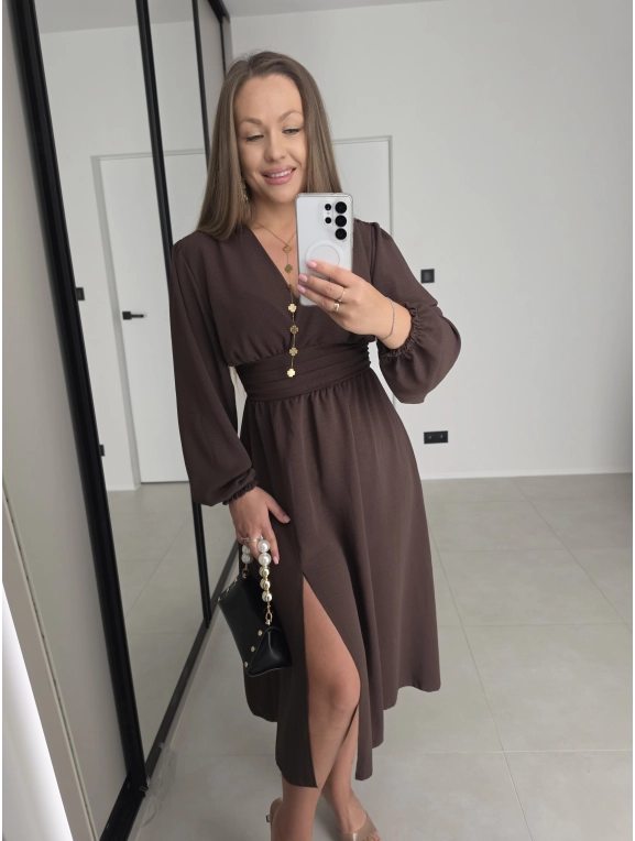 Sukienka ARIANA czekolada midi