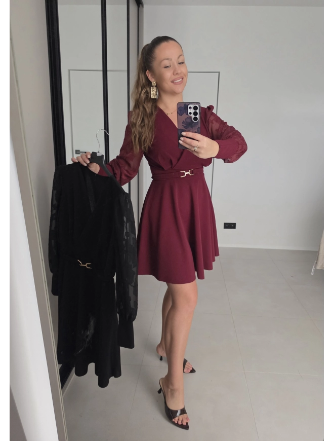 Sukienka CHARLOTTE S M L haft pasek