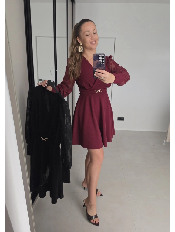 Sukienka CHARLOTTE S M L haft pasek